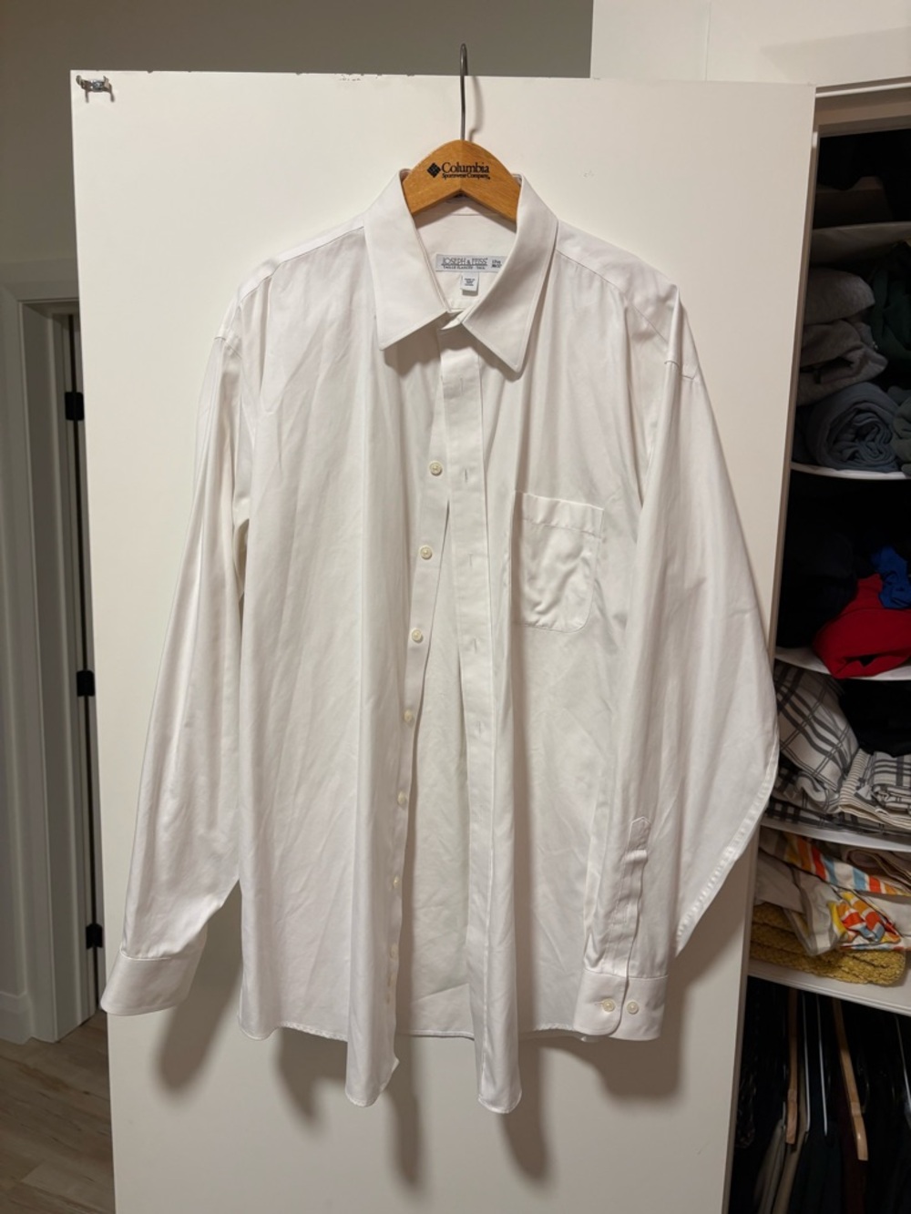 Classic Men's White Dress Shirt